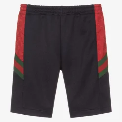 Gucci Boys Blue Piqué Logo Shorts Best