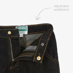KENZO KIDS Boys Blue Relaxed Fit Denim Jeans Discount