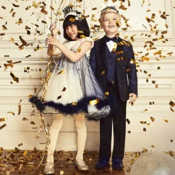 Romano Boys Blue Satin Suit Discount