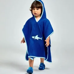 Playshoes Boys Blue Shark Cotton Poncho Towel Best