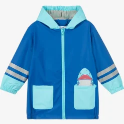 Playshoes Boys Blue Shark Raincoat