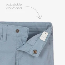 Mayoral Boys Blue Slim Fit Cotton Trousers Sale