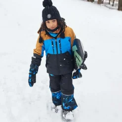 Deux par Deux Boys Blue Storm Print Snowsuit & Snood Set Best