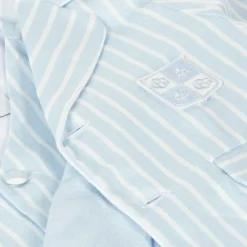 Beatrice amp; George Boys Blue Stripe Cotton & Linen Shorts Suit Online