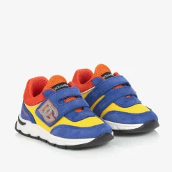 Dolce amp; Gabbana Boys Blue Suede DG Trainers Discount
