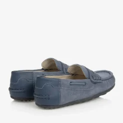 Mayoral Boys Blue Suede Leather Moccasins Hot