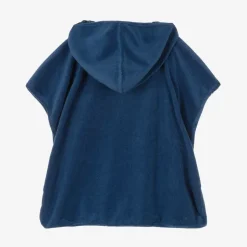 Mitty James Boys Blue Towelling Boat Logo Poncho Best
