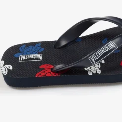 Vilebrequin Boys Blue Turtle Flip Flops Clearance
