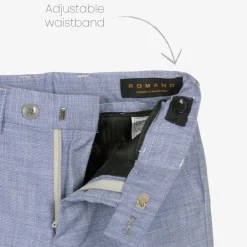 Romano Boys Blue Twill Suit Outlet