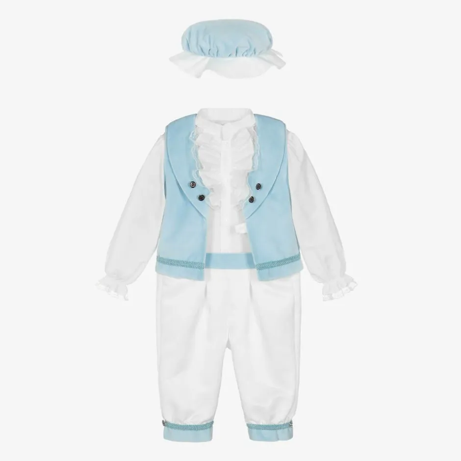 Andreeatex Boys Blue Velvet & Satin Suit Sale