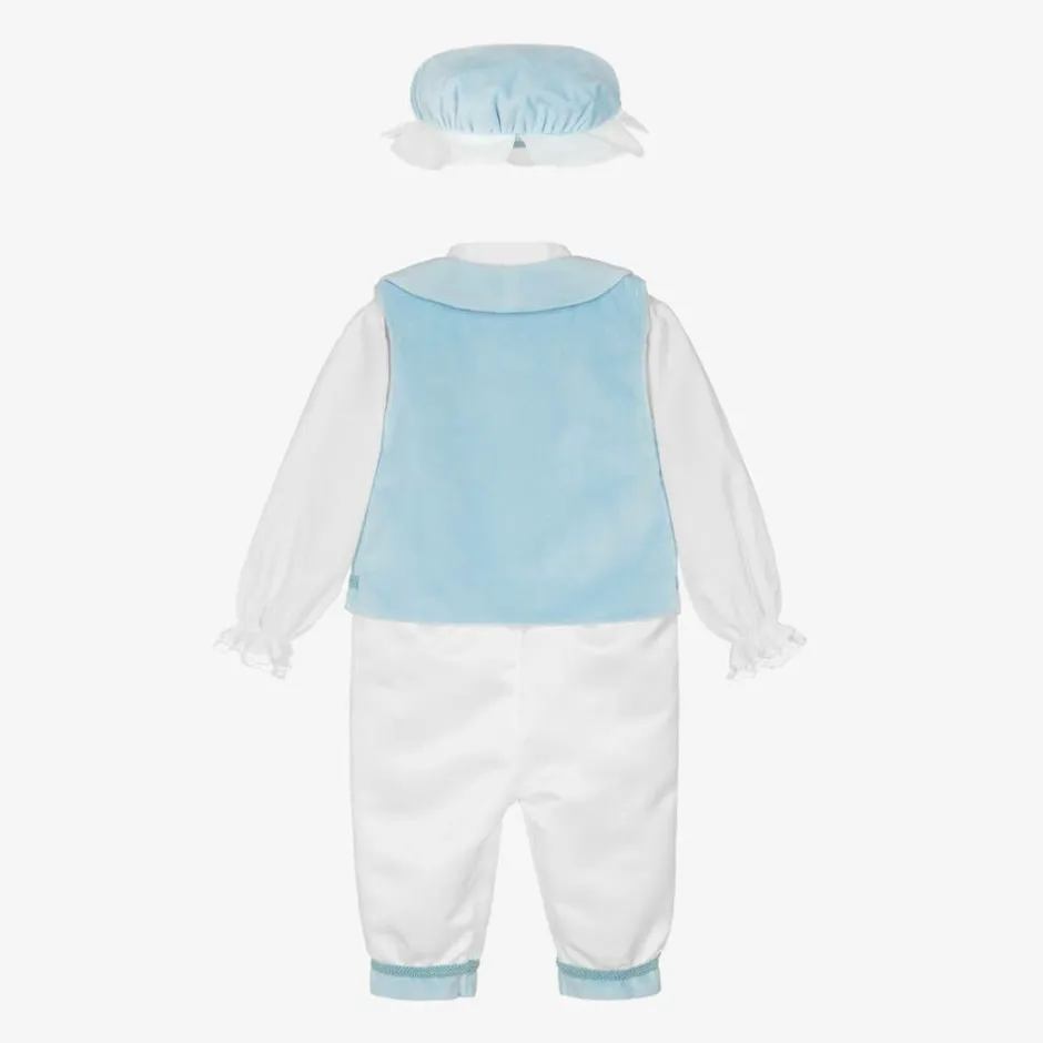 Andreeatex Boys Blue Velvet & Satin Suit Sale