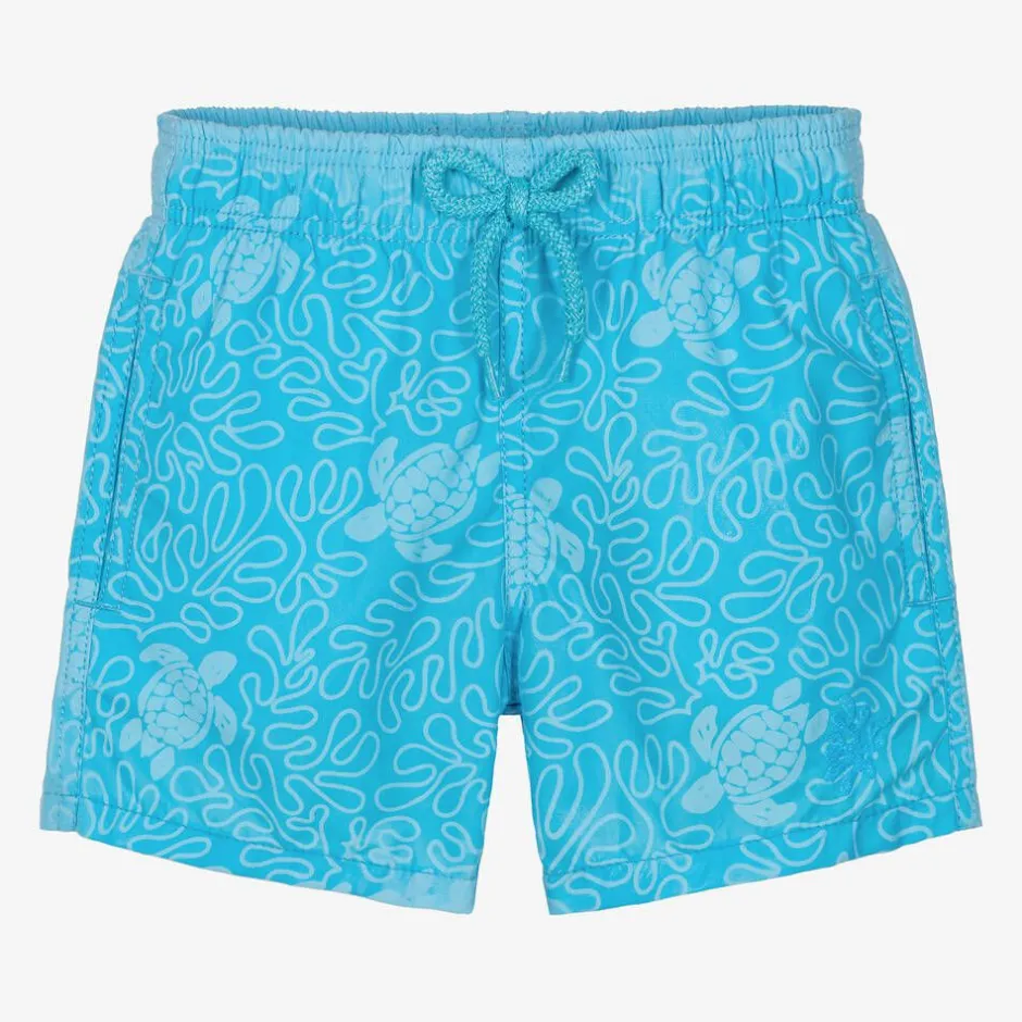 Vilebrequin Boys Blue Water-Reactive Swim Shorts