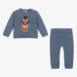 Beatrice amp; George Boys Blue Wool & Cashmere Trouser Set Online