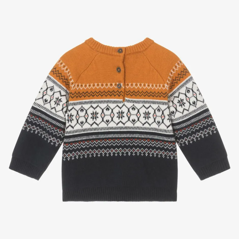 Carrément Beau Boys Blue Wool & Cotton Sweater Clearance