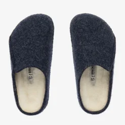 Birkenstock Boys Blue Wool Felt Slippers Best