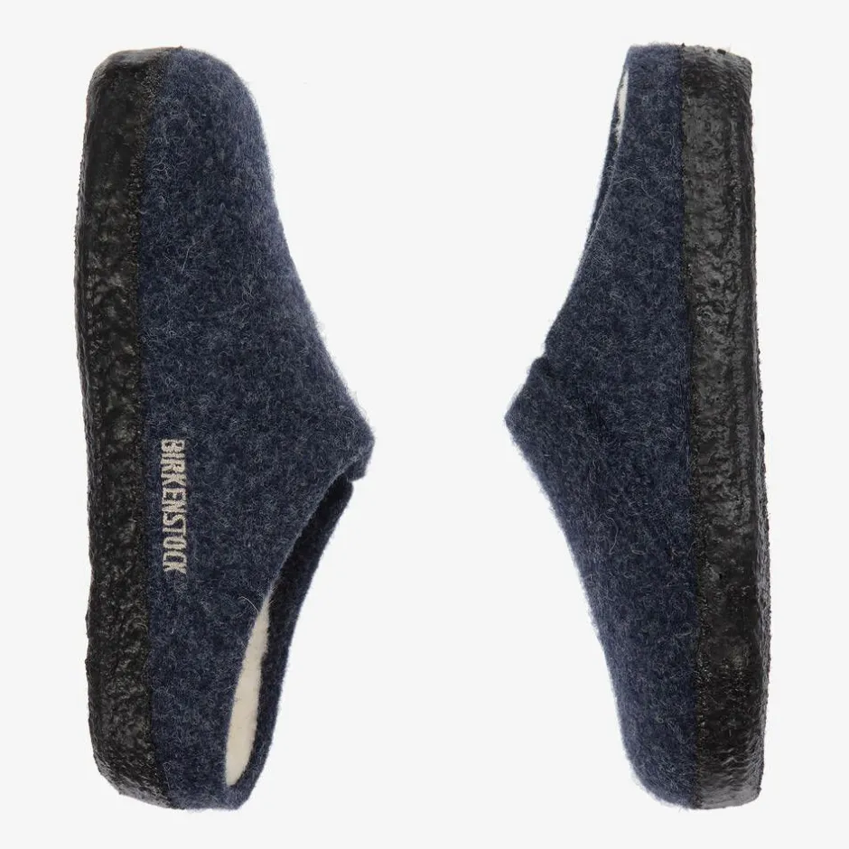 Birkenstock Boys Blue Wool Felt Slippers Best