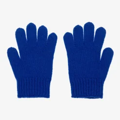 Gucci Boys Blue Wool Interlocking G Gloves Clearance