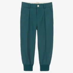 Gucci Boys Blue Wool Square G Trousers Sale