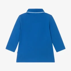 BOSS Boys Bright Blue Cotton Polo Shirt Online