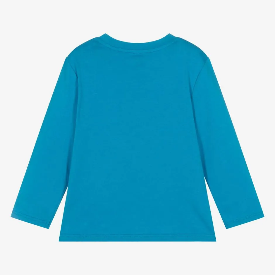Timberland Boys Bright Blue Logo Print Top Best