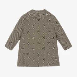 Gucci Boys Brown & Beige G Logo Coat Clearance