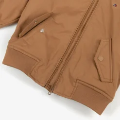 Tommy Hilfiger Boys Brown Cotton Twill Bomber Jacket Sale