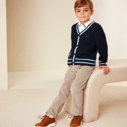 Sevva Boys Brown Faux Leather Shoes