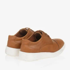 Sevva Boys Brown Faux Leather Shoes