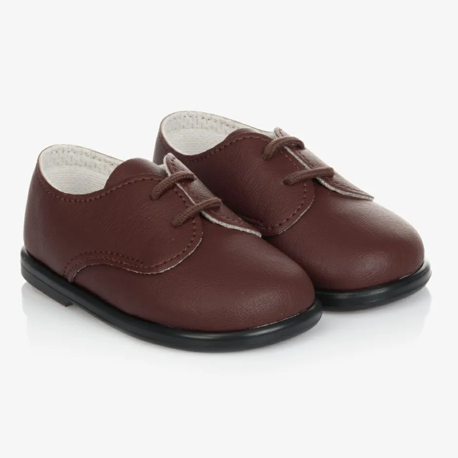 Early Days Boys Brown First Walker Shoes Clearance