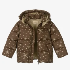 Gucci Boys Brown GG Down-Padded Puffer Jacket Hot