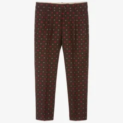 Gucci Boys Brown GG Wool Trousers Best