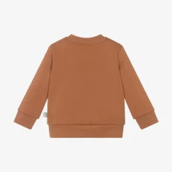 Stella McCartney Kids Boys Brown Horse Cotton Sweatshirt Clearance