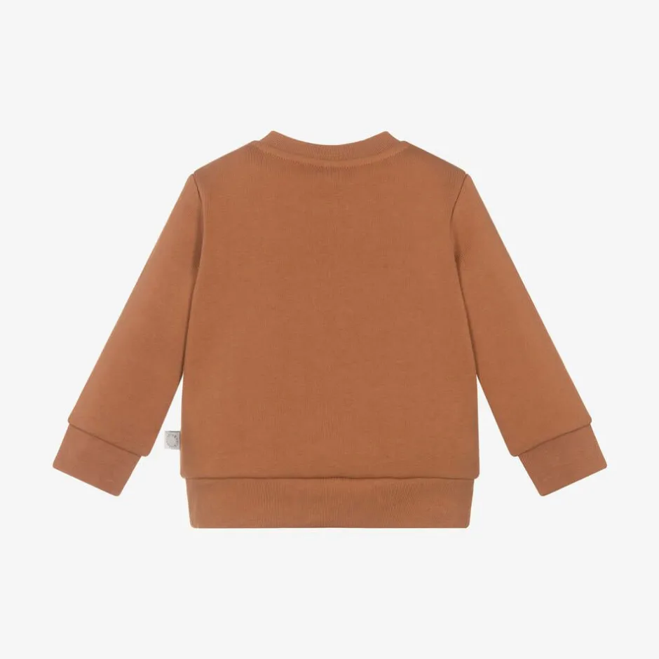 Stella McCartney Kids Boys Brown Horse Cotton Sweatshirt Clearance