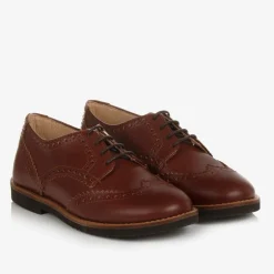 Beatrice amp; George Boys Brown Leather Lace-Up Brogues Sale