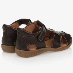 Childrens Classics Boys Brown Leather Sandals New
