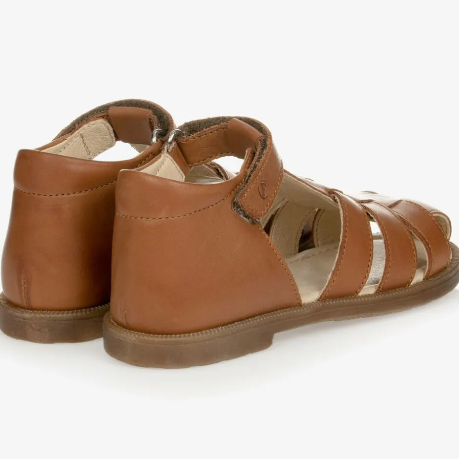 Falcotto by Naturino Boys Brown Leather Sandals Outlet