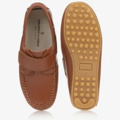 Childrens Classics Boys Brown Leather Shoes