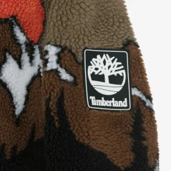 Timberland Boys Brown Mountain Fleece Zip-up Hoodie Hot