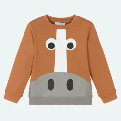 Stella McCartney Kids Boys Brown Organic Horse Sweatshirt Online