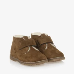 Tartine et Chocolat Boys Brown Suede First Walker Boots New