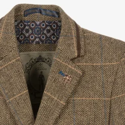 House of Cavani Boys Brown Tweed Albert Suit Outlet