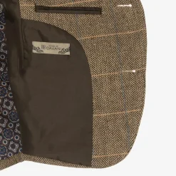 House of Cavani Boys Brown Tweed Albert Suit Outlet