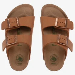 Birkenstock Boys Brown Vegan Leather Sandals Hot