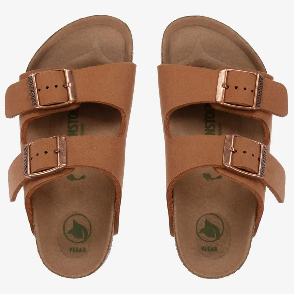 Birkenstock Boys Brown Vegan Leather Sandals Hot