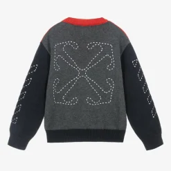 Off-White Boys Colourblock Wool & Cotton Sweater Clearance