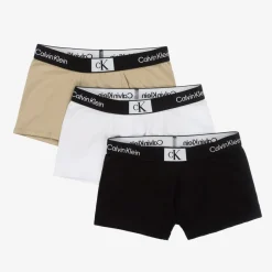 Calvin Klein Boys Cotton Boxer Shorts (3 Pack) Hot