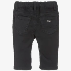 Emporio Armani Boys Dark Blue Cotton Twill Trousers Best