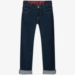 HUGO Boys Dark Blue Regular Fit 677 Jeans Outlet