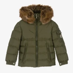 Moncler Enfant Boys Green Byronf Puffer Jacket Discount