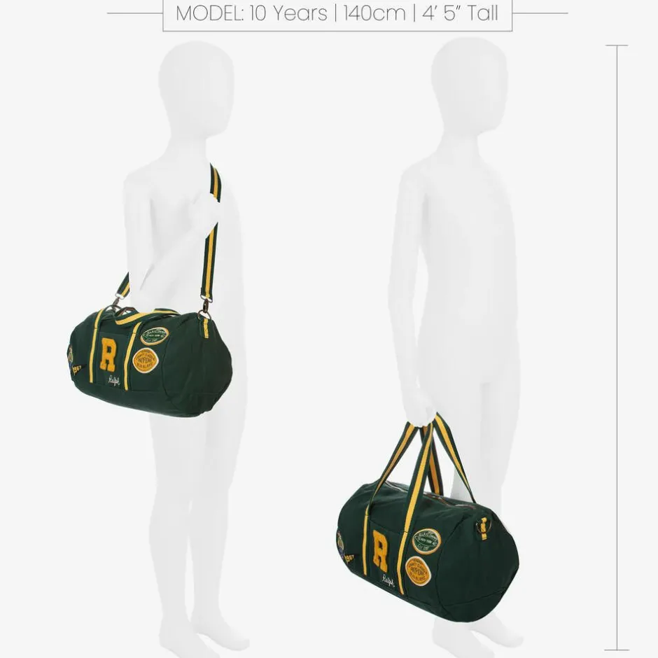 Ralph Lauren Boys Green Canvas Sports Bag (45cm) Outlet